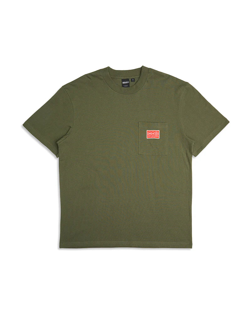 Front of Deus Ex Machina Venture Pocket Tee /Clover