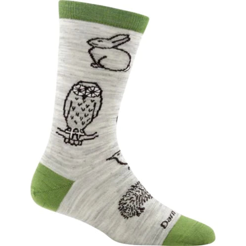 Darn Tough Women's Woodland Creatures Crew Lightweight - Taupe