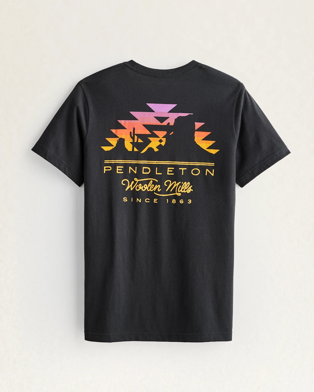 Back of Pendleton Men's Desert Sun Graphic Tee / Black / Multi