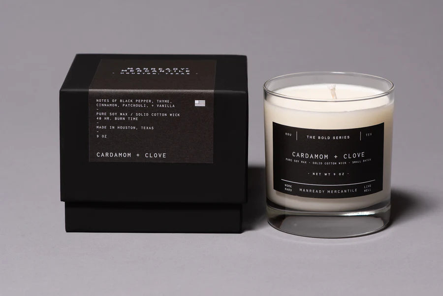 The Bold Series Soy Candle/ Cardamom + Clove