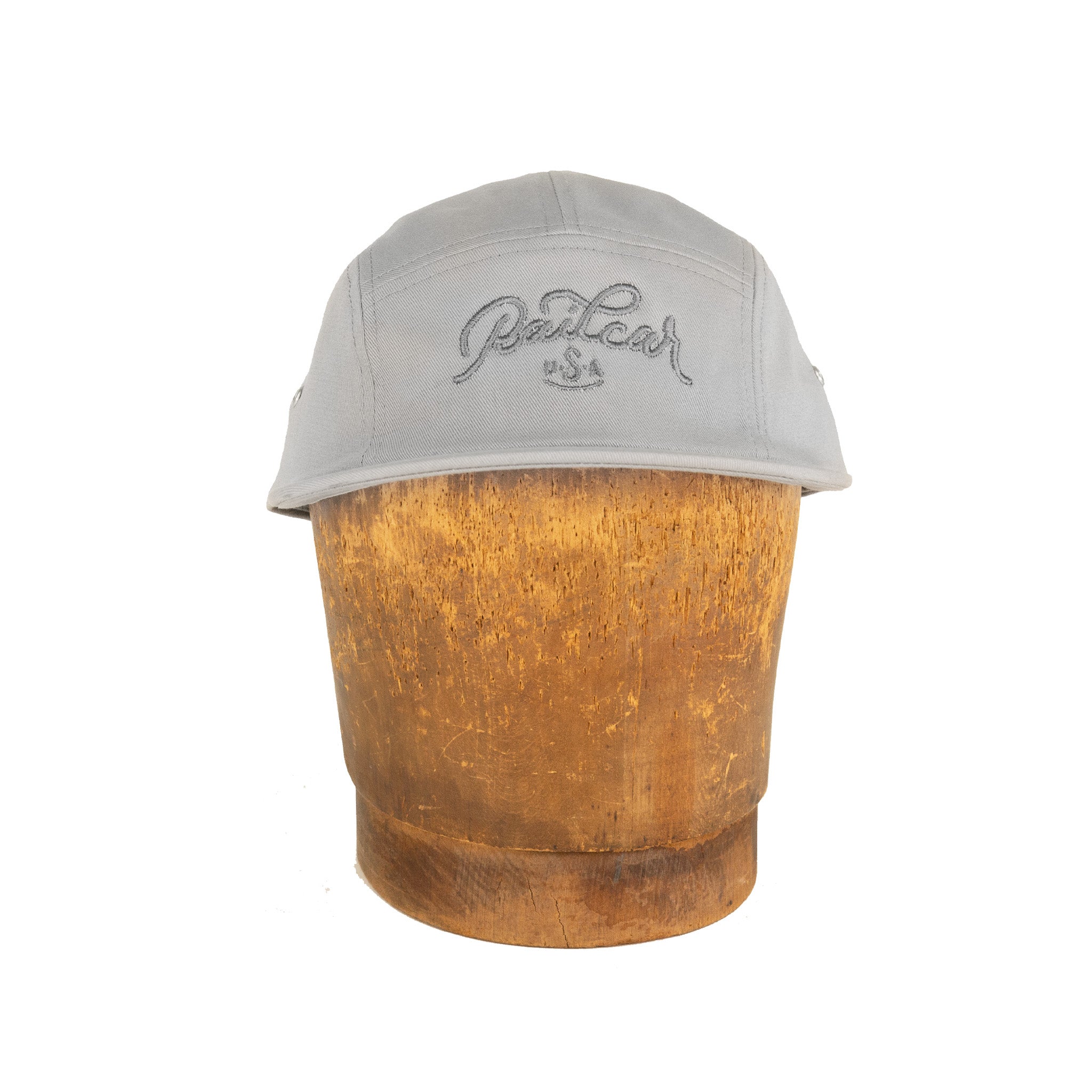 Front of Railcar USA Gray Five Panel Camp Hat