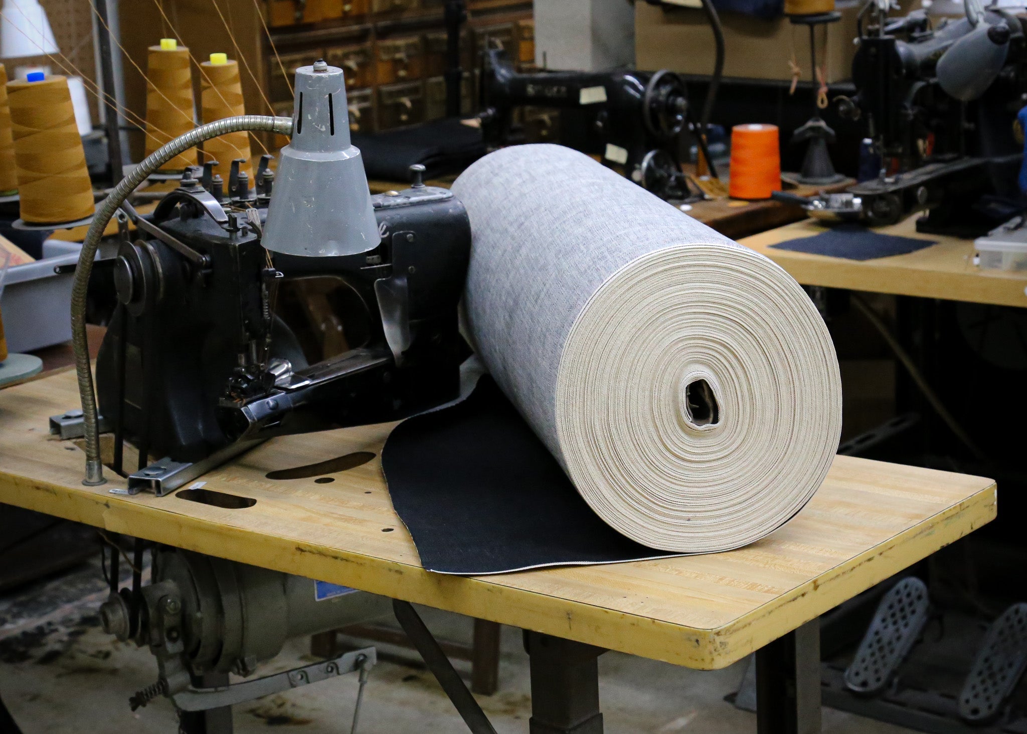 Black denim roll