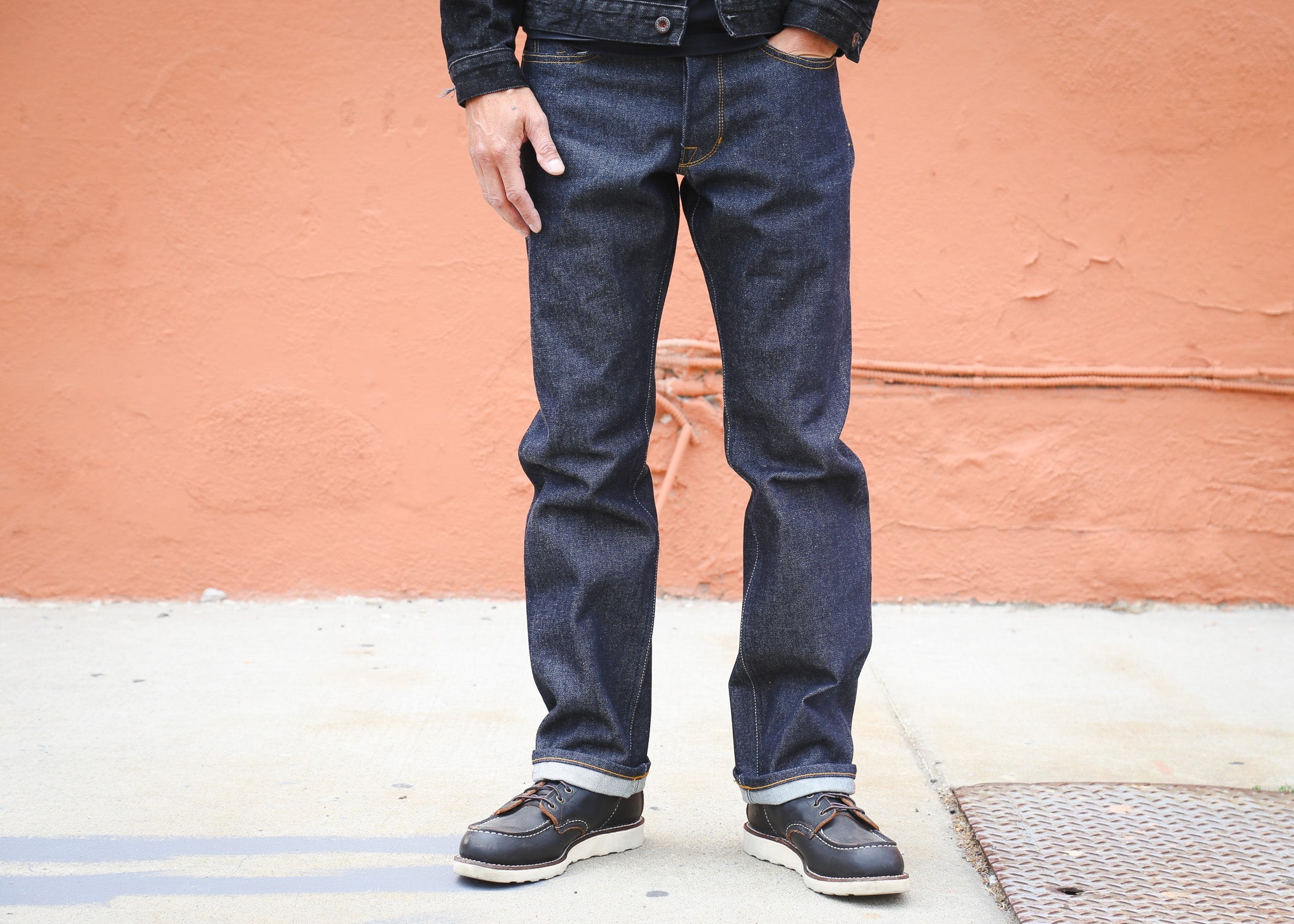 Rebels straight leg selvedge denim jeans