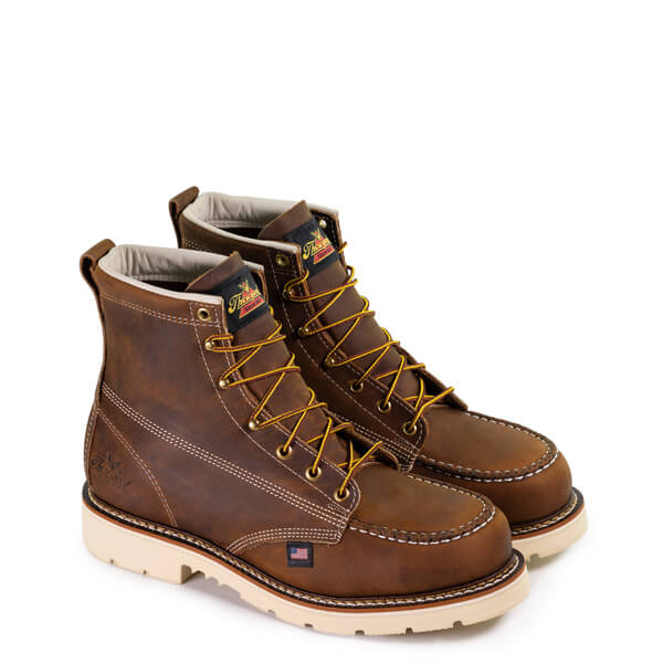 Front Angle of Thorogood American Heritage – 6″ Trail Crazy Horse Safety Toe – Moc Toe MAXWear 90™ (804-4375)