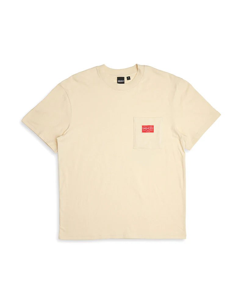 Front of Deus Ex Machina Venture Pocket Tee /Dirty White