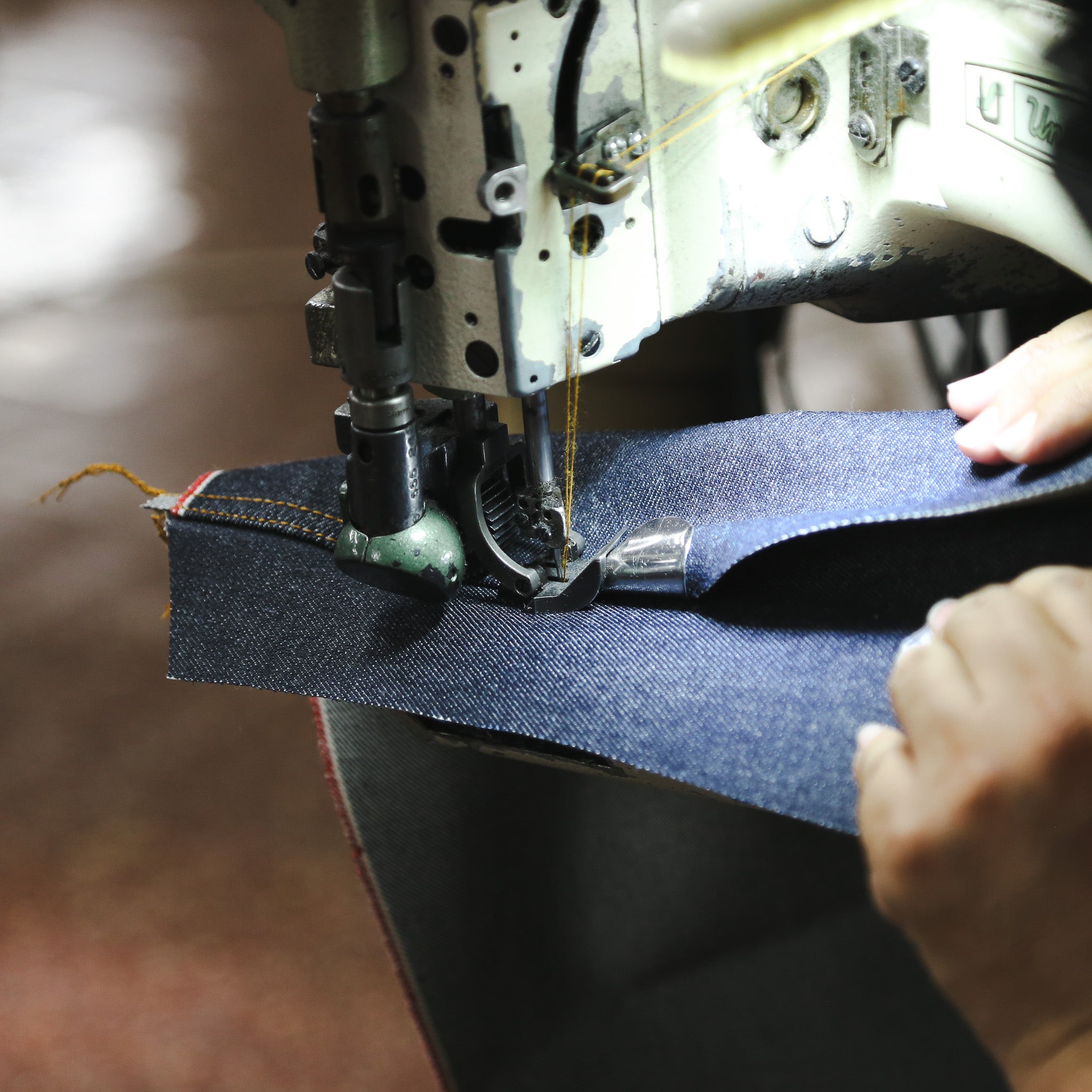 Close Up of Sewing Machine in Use