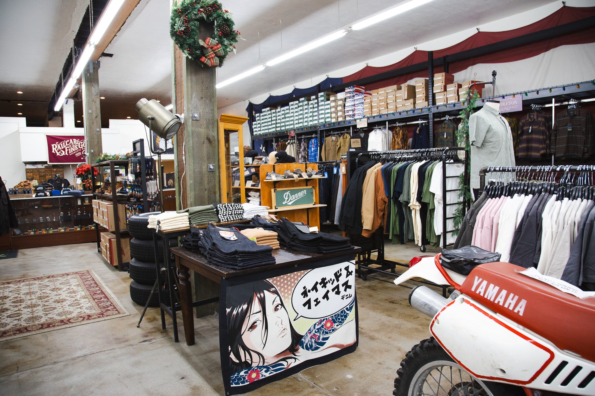 Wide Angle View of the Railcar Retail Store