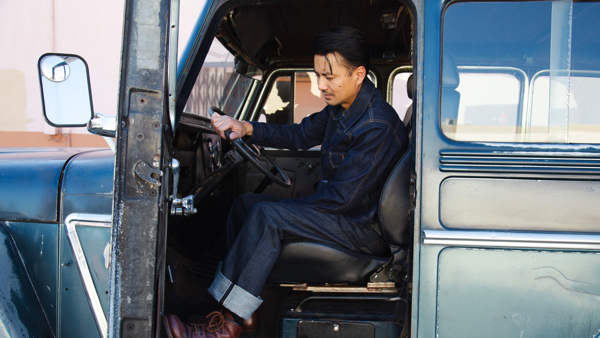 Denim in truck