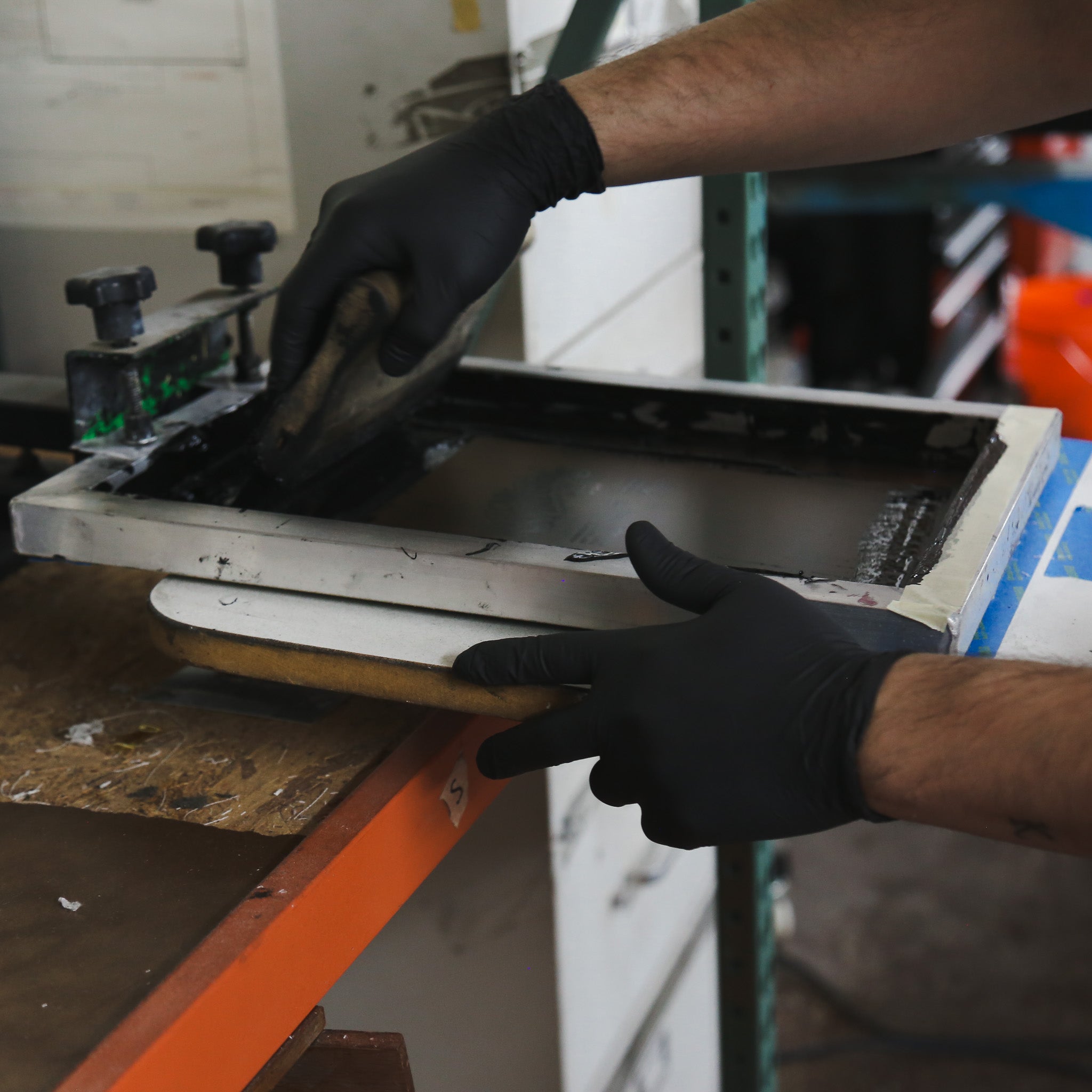 Close Up of Screenprinting of Pocket Bags