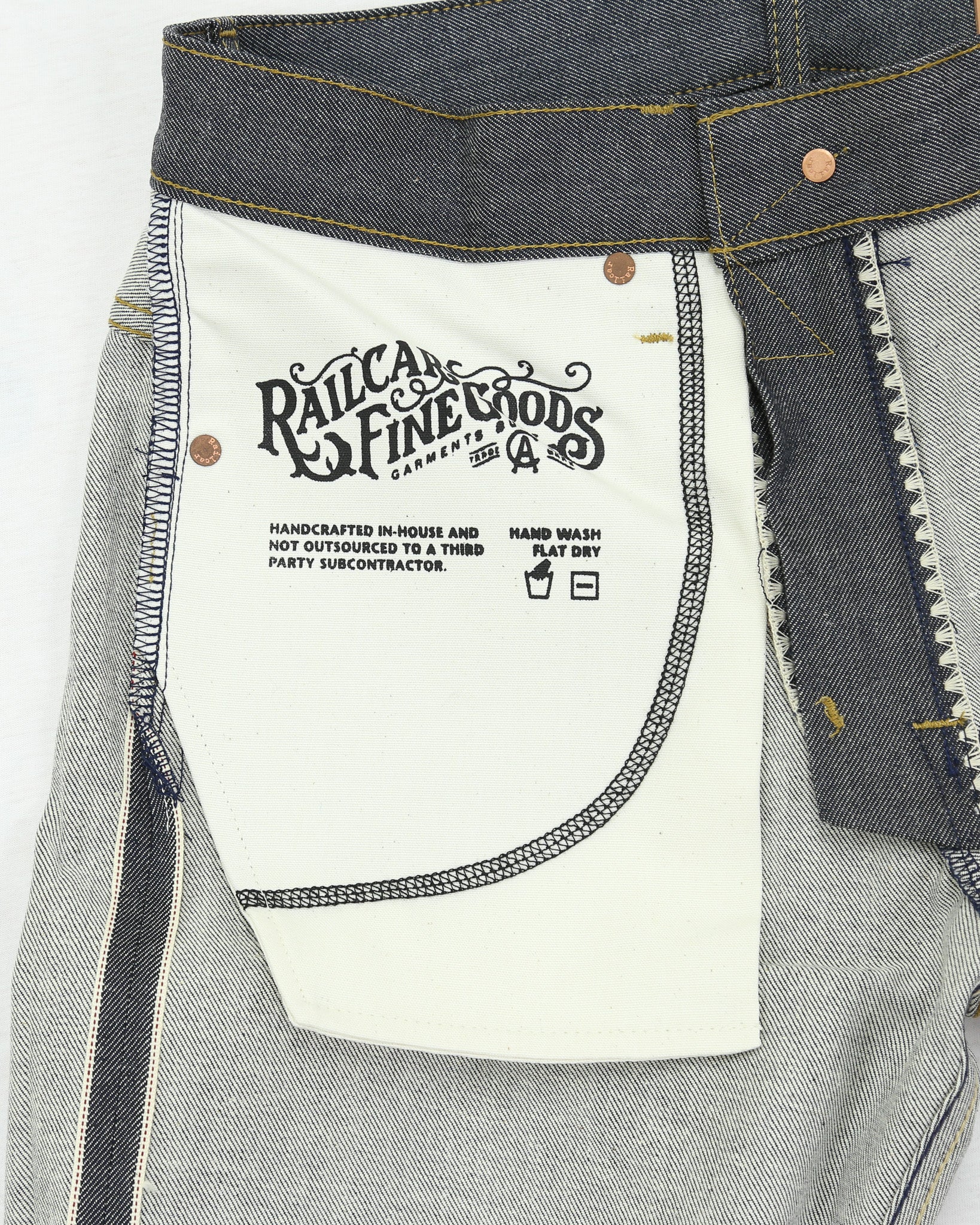 Rebels X102 Stretch Modern Straight Leg Candiani Gray Warp White Weft Selvedge