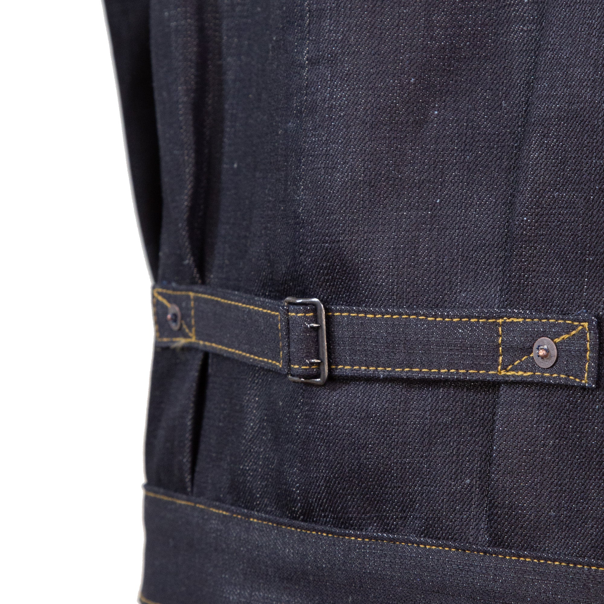 Cinch Back Detail of Type 1 X113 13.25 Oz Denim Jacket