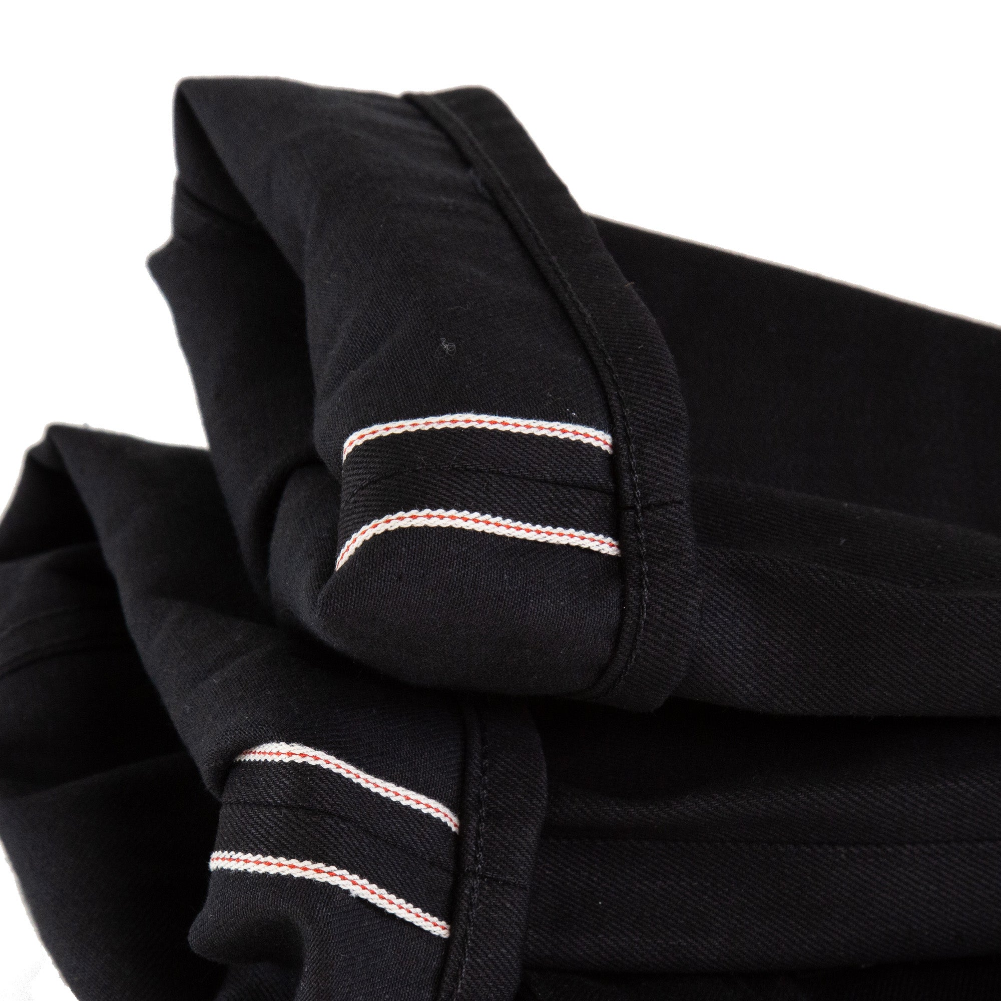 Cuff Detail of Spikes X111 Taper Leg 13.5 Oz Double Black Selvedge