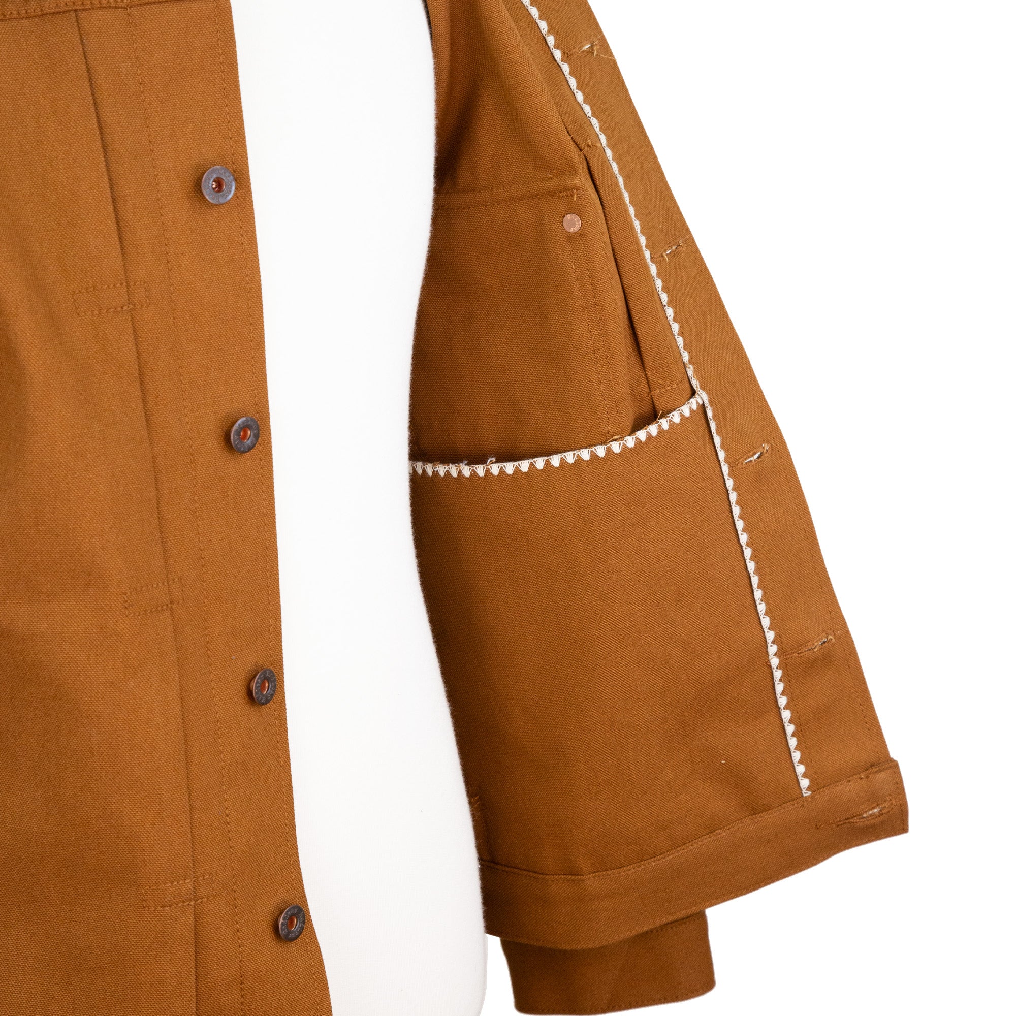 Interior Pocket Detail of Type 1 Duck 12 Oz Canvas Jacket