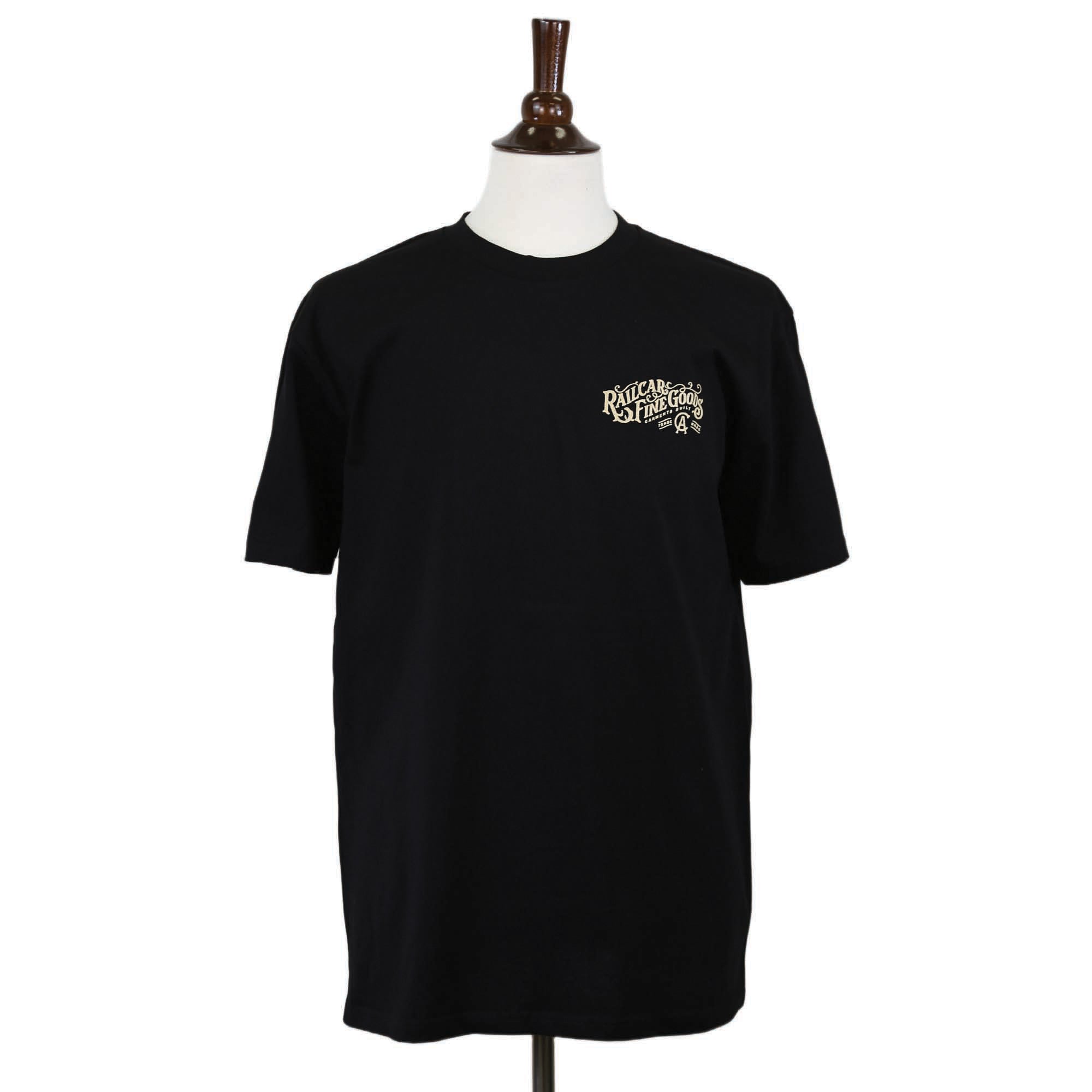 Men's Typography Logo Black Tee Shirt