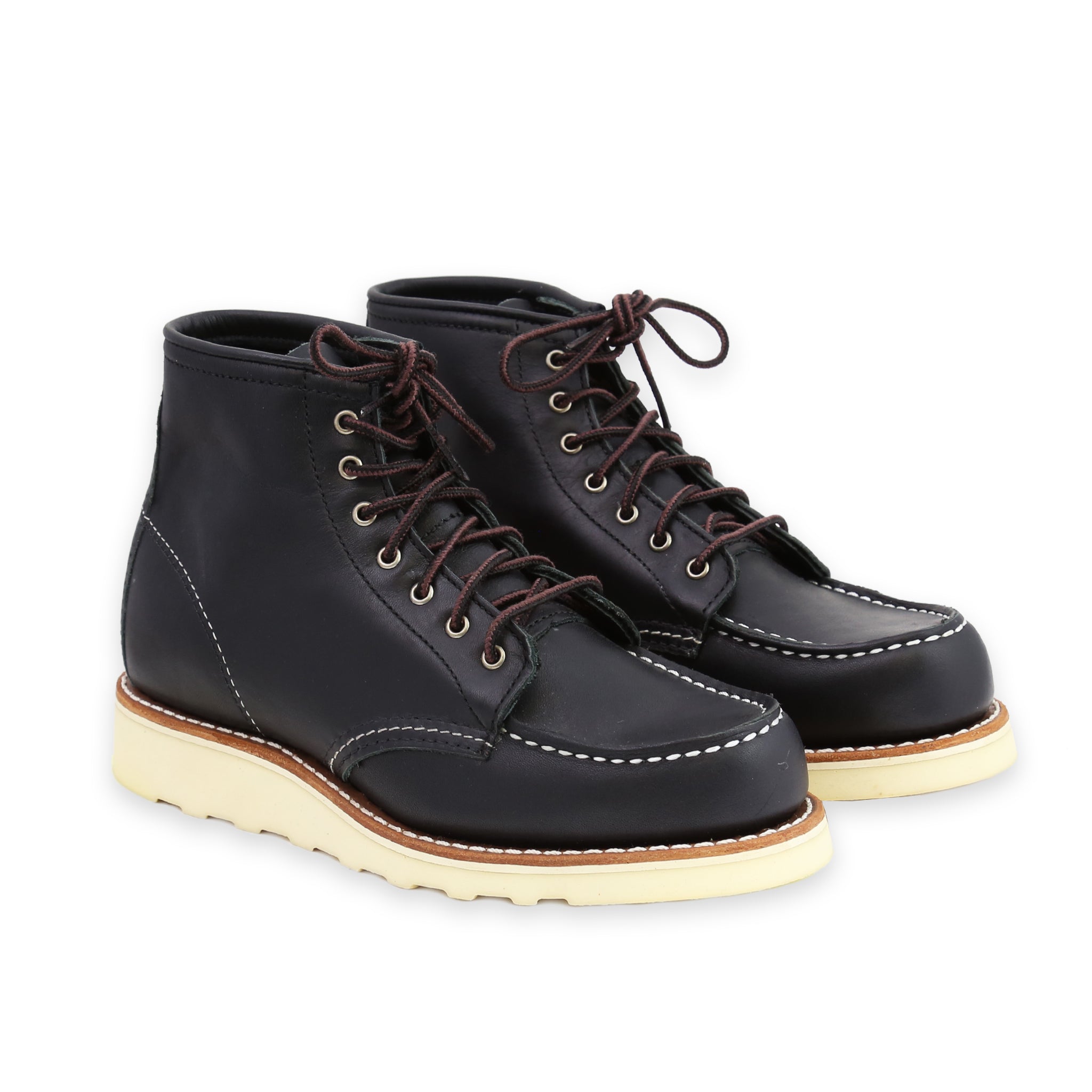Front Angle of RED WING WOMEN'S CLASSIC MOC TOE BLACK